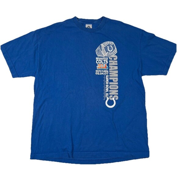 Alstyle Apparel Indianapolis Colts 2007 Super Bowl Champions Tee‎ XL Y2K Vintage - Picture 1 of 4